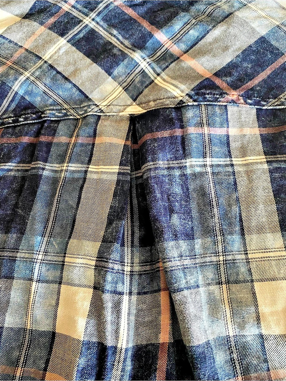 Maurices Plaid Button Down Blue & White XS NWT - Picture 6 of 7
